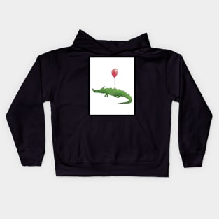 Alligator with Balloon - Happy Birthday Kids Hoodie